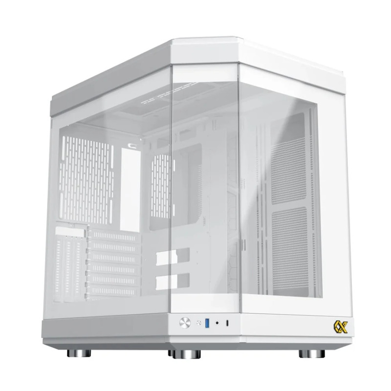 Xigmatek Cubi Tempered Glass E-ATX Mid Tower Case - Arctic - صندوق